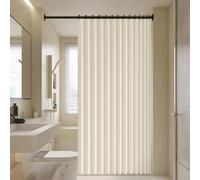 Cortina de Ducha Plegable 163 x 177 cm Imán a Prueba de Salpicaduras, Resistente, Cierre Rápido Cortina de Ducha Plegable Magnética para Familia, Hotel, Casa de Familia, Beige