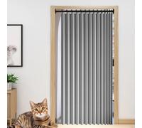 Cortina de Ducha Plegable 165 x 170 cm Protege La Privacidad, Magnética, a Prueba de Salpicaduras Cortina de Ducha de Tela Gruesa para Cocina, Comedor, Marco de Puerta, Gris