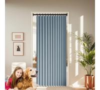 Cortina de Ducha Plegable 200 x 176 cm Imán a Prueba de Salpicaduras, Resistente, Cierre Rápido Cortina Plisada Plegable Invisible para Baño, Sala de Estar, Dormitorio, Azul