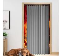 Cortina de Ducha Plegable 205 x 165 cm Magnéticas, a Prueba de Salpicaduras, Separación Húmeda y Seca Cortina Plegable con Magnéticas para Familia, Hotel, Casa de Familia, Gris