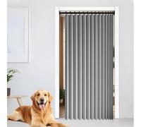 Cortina de Ducha Plegable 205 x 172 cm Resistente con Imán a Prueba de Salpicadura, Personalizable Cortina de Sombra para Baño para Baño, Sala de Estar, Dormitorio, Gris