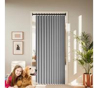 Cortina de Ducha Plegable 210 x 174 cm Imán a Prueba de Salpicaduras, Resistente, Cierre Rápido Cortina Plisada Plegable Invisible para Baño, Sala de Estar, Dormitorio, Gris