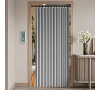 Cortina de Ducha Plegable 250 x 194 cm Imán a Prueba de Salpicaduras, Resistente, Cierre Rápido Cortinas Aislante Termica Interior para Familia, Hotel, Casa de Familia, Gris