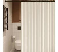 Cortina de Ducha Plegable Impermeable 100 x 120 cm Imán a Prueba de Salpicaduras, Resistente, Cierre Rápido Cortina de Ducha Plegable para Baño, Sala de Estar, Dormitorio, Beige