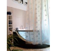 Cortina De Ducha Promo Azul Claro 180x200cm Con Anillos DV Incluidos. 100% PEVA