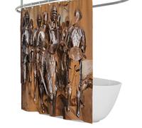 Cortina de Ducha Retro de Mediados de Siglo Rüstkammerfantasie Estampados Famosos de Pinturas Cortinas de Ducha de baño Tela de poliéster Impermeable 200 x 220 cm