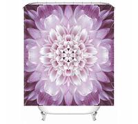 Cortina De Ducha Tela De Poliéster, Cortina De Ducha Occidental Flores Florecientes Cortina De Ducha para Hombres Mujeres 150X180cm Rosa