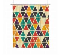 Cortina de Ducha Vistoso Cortina Ducha 180x180 Cortinas de Baño Geometría Cortinas Ducha Impermeable Poliéster con 12 Ganchos Lavable Shower Curtain Dobladillo Ponderado para Decoracion Hogar E-45