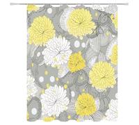 Cortina de Ducha W100xH200cm, Cortinas de Baño Impermeable Poliéster Lavable con Ganchos, Shower Curtain con Dobladillo Ponderado, Cortina Ducha Tradición 5-1291