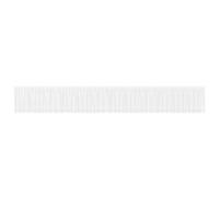 Cortina de encaje blanco 100 x 1200 cm poliéster | Amortiguador de luz, translúcido, sistema de apertura manual, S-track, bolsillo para barra, trabillas, montaje exterior