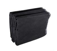 Cortina de fondo de gasa transparente con bordes transparentes con volantes, tela de poliéster para ceremonia de boda, decoración de fiestas y telón de fondo de fotografía, instalación versátil (2,4 x