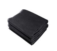 Cortina de fondo de gasa transparente para decoración de bodas y eventos, cortina de tul transparente con ribete de volantes, telón de fondo reutilizable para fiestas, 2,4 m de ancho (2,4 x 6 m, negro