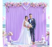 Cortina de Fondo de Lavanda para Fiestas y Bodas, Antiarrugas, Fondo fotográfico de Tela, decoración para Baby Shower, sesión de Fotos, 152 x 213 cm, 2 Cortinas
