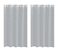 Cortina de gasa, 2 unidades, color gris oscuro, 175 x 140 cm, poliéster | Transparencia, elegancia, poliéster, sistema de apertura manual, montaje exterior, amortiguador de luz, lavable a máquina