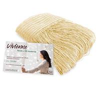 Cortina de hilos Vivienne para puerta 150 x 300 cm color crema liso