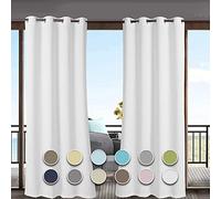 Cortina de jardín para exteriores, 1 panel, 230 x 190 cm (ancho x largo), aislamiento térmico, opaca, para puertas de patio, impermeable, para cenador y pérgola, uso interior y exterior