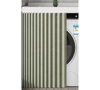 Cortina De Lavadora,Cortinas De Gabinete Con Rieles Deslizantes Cortinas De Armario Cocina Impermeables Cortinas Multifuncionales Cortina De Gabinete De Zapatos Prueba De Polvo D,W110cm/H 80cm