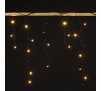 Cortina De Luces LED 3,5m Cálido Decoración Navideña Iluminación Exterior