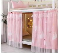 Cortina de malla para la parte inferior de la cama, con patrón de dibujos animados, cortinas de tela para litera de privacidad, sombreado transpirable, a prueba de luz, toldo a prueba de polvo con