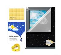 Cortina de oscuridad sin necesidad de herramientas, configuración para control de luz en habitaciones con luz o configuraciones temporales (4)