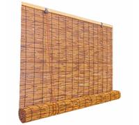 Cortina de Paja Natural Cortina de Bambú Impermeable Persianas de Privacidad Tejidas a Mano, Anti-UV para Jardín Balcón(58Wx39H in)