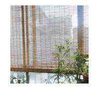 Cortina de Paja Sombra para Balcón Jardín, Estor Enrollable de Bambú Transpirables Protección UV para Ventana, Persianas de Bambú Natural Sin Cordón(130x350cm/52x138in)