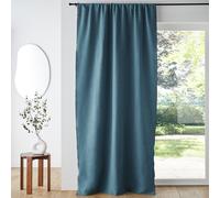 Cortina de panel efecto chenilla, Figuera. Talla 260 x 140 cm. Color Azul