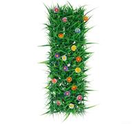 Cortina de Pasto Sintético Recortable para Bodas(14×60cm) | realista con flores, aspecto natural vibrante, para ideal para embellecer patios y balcones