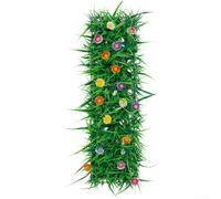 Cortina de Pasto Sintético Recortable para Bodas(17×60cm) | realista con flores, aspecto natural vibrante, para ideal para embellecer patios y balcones