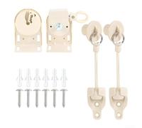 Cortina de persiana enrollable al aire libre Kit de base a prueba de viento, con anillo de tracción Cubierta de extremo Cuerda elástica Resistente a la intemperie ABS Piezas de repuesto (amarillo)