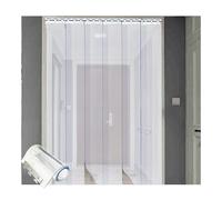 Cortina de plástico para puerta de 105 x 290 cm, 1 mm de grosor para cuarto de frío/almacén/catering, fácil instalación, eficiencia energética, duradera, solución de control de temperatura
