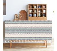 Cortina de privacidad a prueba de polvo Bohemian del Fregadero para debajo del fregadero Cortina armarios y lavaderos autoadhesiva y portátil G11 80 cm de ancho x 60 cm de alto (Paquete de 1)