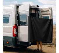 Cortina de privacidad para tienda de campaña de 183 x 168 cm, material Oxford 210D, secado rápido, ducha al aire libre para jardín, camping, cambiante, beige (negro)