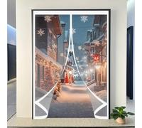 Cortina de Protección Aislante 130 x 175 cm No Requiere Perforación, Aislamiento para El Invierno, Fácil de Instalar Transparente Cortinas Termica para Interior Exterior, A