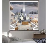 Cortina de Protección Aislante 60 x 75 cm Prueba de Viento Impermeable, Aislante Frio y Calor en Transparente Cortina Exterior Ventana para Todo Tipo de Ventanas, A