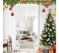 Cortina de Protección Aislante 70 x 125 cm No Requiere Perforación, Aislamiento para El Invierno, Fácil de Instalar Cortina Exterior Puerta para Estar Balcón Sala, A