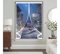 Cortina de Protección Aislante 83 x 45 cm Prueba Viento Impermeable Invierno, Aislante Acústico, Frio Cortina Térmico Magnética para Estar Balcón Sala, A