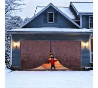 Cortina De Protección Térmica Magnética Para Puertas, Mosquitera Termicas Aislantes Frio Y Calor 90 * 210CM, Cortinas Puerta Interior Se Cierra Automáticamente(Marrón,170 * 200CM)