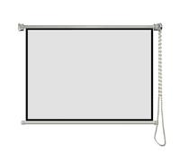 Cortina de proyección Manual Pull Down Projector Screen White Multiple Sizes 16:9 4:3 Wall Ceiling Mounted For Indoor Outdoor(50 Inch 4:3)