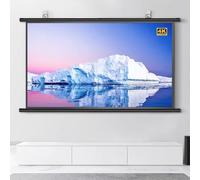Cortina de proyección Projector Screen Manual Pull Down Wall/Ceiling Mount 30/40/50/60/72 Inch 4:3/16:9 4K HD Black 1 Pack(50 Inch (16:9))
