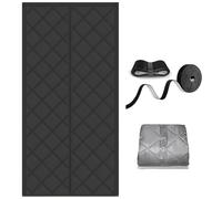 Cortina De Puerta Aislante Térmica, Cortina De Cocina Magnética Sin Taladrar Espesar Invierno Cortinas De Puertas, Aislamiento Protección Contra El Frío, Cierra Automá(Negro,W120xH230CM)