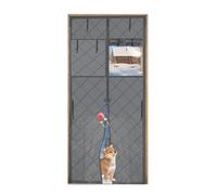 Cortina de puerta con aislamiento magnético, cortina térmica Oxford 210D con hebilla de almacenamiento, cubierta gruesa resistente al viento e impermeable, ventana transparente con cubiertas para