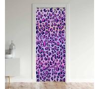 Cortina de puerta de leopardo para puerta de privacidad, cortinas de guepardo, cubierta de cortina divisora de habitación, cortina aislada para dormitorio, puerta de armario, 1 panel, 132 x 203 cm