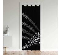 Cortina de puerta de música para privacidad de puerta, cortinas musicales de Mote, cubierta de cortina divisora de habitación, cortina aislada para dormitorio, puerta de armario, 1 panel, 106 x 203 c