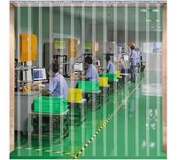 Cortina de Puerta de PVC Transparente, Cortina de tiras de PVC transparente for puertas de almacenes y tiendas. Varios tamaños.(1.2x2m)