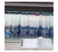 Cortina de puerta de PVC transparente de 2,5 mm de grosor, resistente al viento,ra congeladores, refrigeradores y almacenes (color: transparente, tamaño: 75 x 260 cm/29,53 x 102,36 pulgadas)