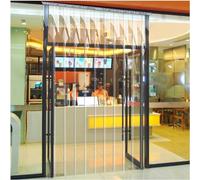 Cortina de Puerta de PVC Transparente, Kit de cortina de puerta con tiras de PVC transparente con solape de 3,5 cm. Disponible en varios tamaños.(1.2x2m)