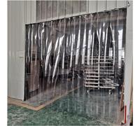 Cortina de Puerta de PVC Transparente, Kit de cortina de puerta con tiras de PVC transparente, varios tamaños(1.65x2.2m)