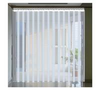 Cortina de puerta de tiras de PVC, transparente, resistente al agua, resistente nilo, para casa, centro comercial, almacén (color: transparente, tamaño: 150 x 260 cm/59,06 x 102,36 pulgadas)