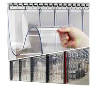Cortina de puerta de vinilo resistente para congeladores y almacenes, divisor de plástico aislado de 75 x 230 cm / 29.53x90.55in, mejora la nergética y el control de temperatura